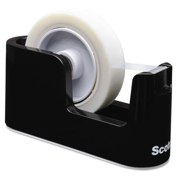 Scotch® Heavy Duty Weighted Desktop Tape Dispenser With One Roll Of Tape, 1" And 3" Cores, Abs, Black freeshipping - TVN Wholesale